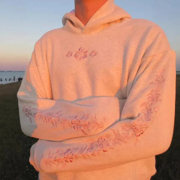 2025 Sweatshirt Embroidered Hooded Pullover Sweatshirt Long-sleeved Casual Loose Style Y2k Sudaderas De Mujer Moletom Femininos