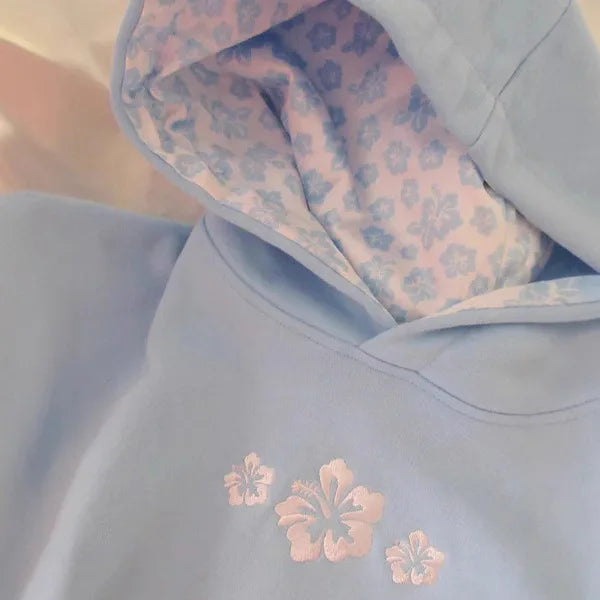 2025 Sweatshirt Embroidered Hooded Pullover Sweatshirt Long-sleeved Casual Loose Style Y2k Sudaderas De Mujer Moletom Femininos