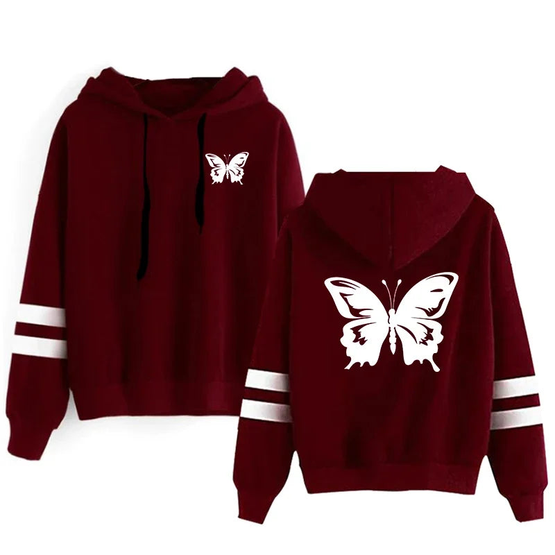 2026 Spring Sweatshirt Style Outdoors Stripe Women Versatile Pullovers Hoodies Hot Sales Fashion Casual Sports Daily Simplicity