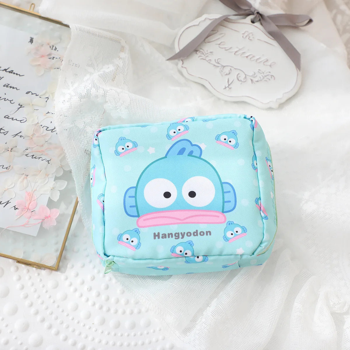 2026 Sanrio Storage Bag Kawaii Hello Kitty Kuromi My Melody Pompomurin Women's Sanitary Napkins Storage Bag