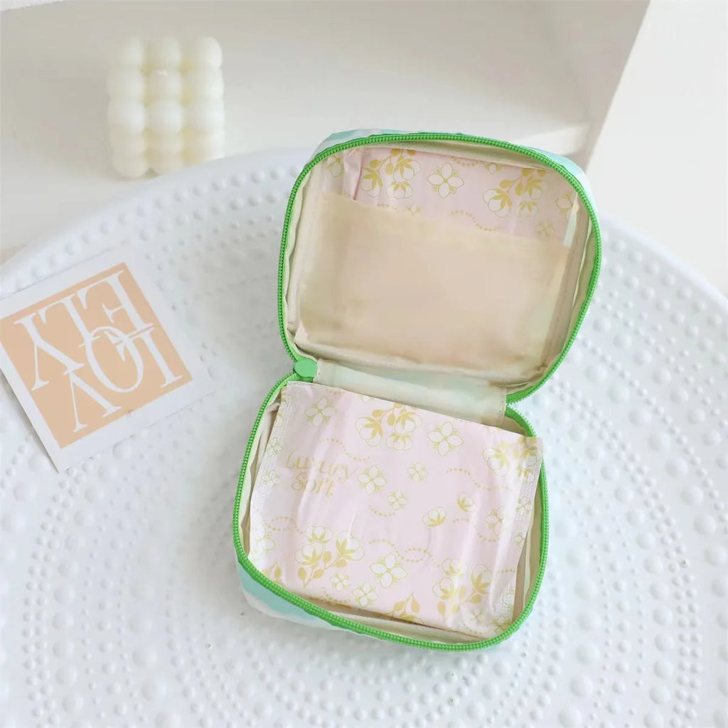 2026 Sanrio Storage Bag Kawaii Hello Kitty Kuromi My Melody Pompomurin Women's Sanitary Napkins Storage Bag