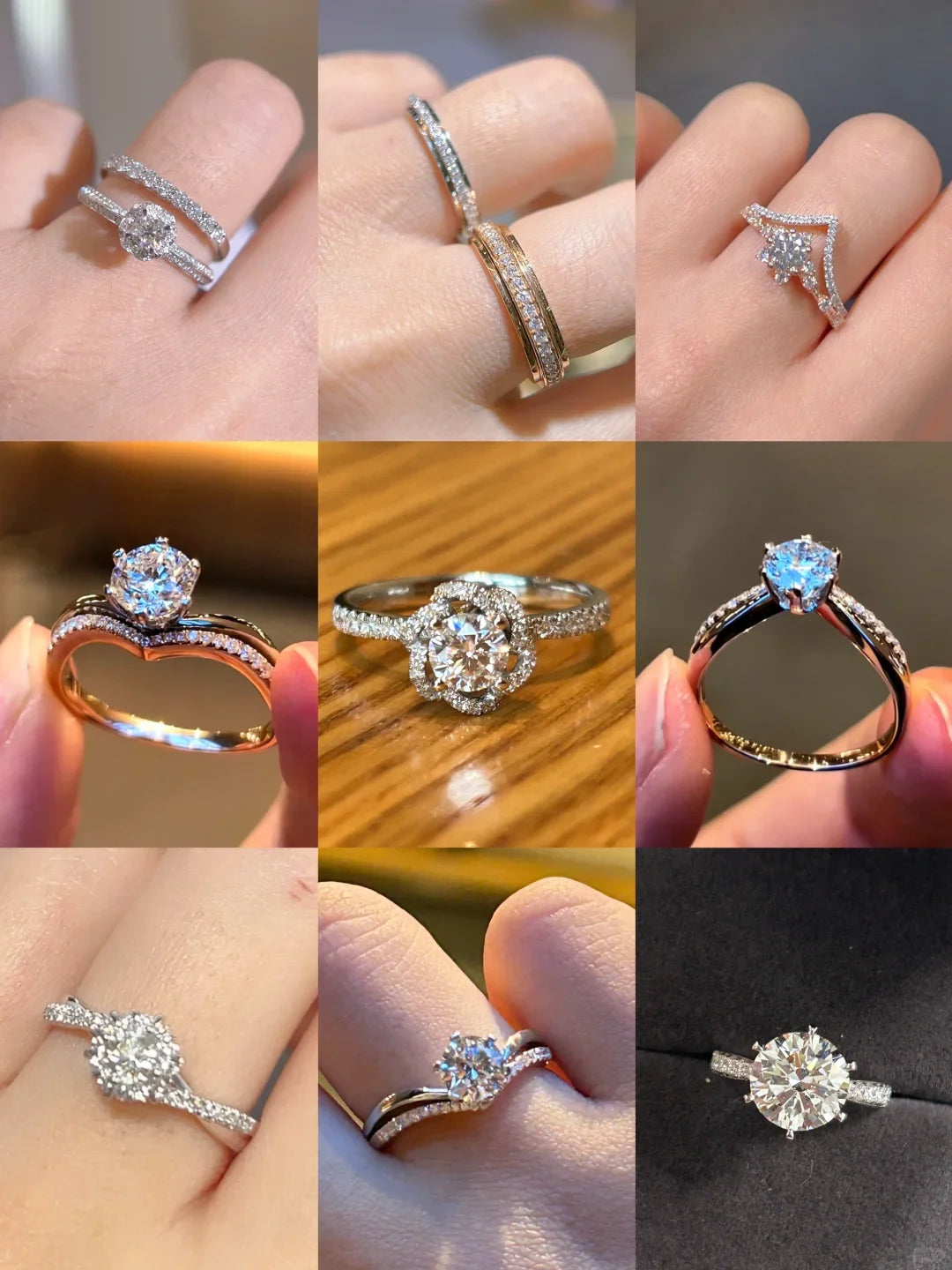 14K/18K Platinum Customized Ring Earrings Necklace Bracelet  IGI/GIA Certified Lab Grown Diamonds Round Diamond Wholesale