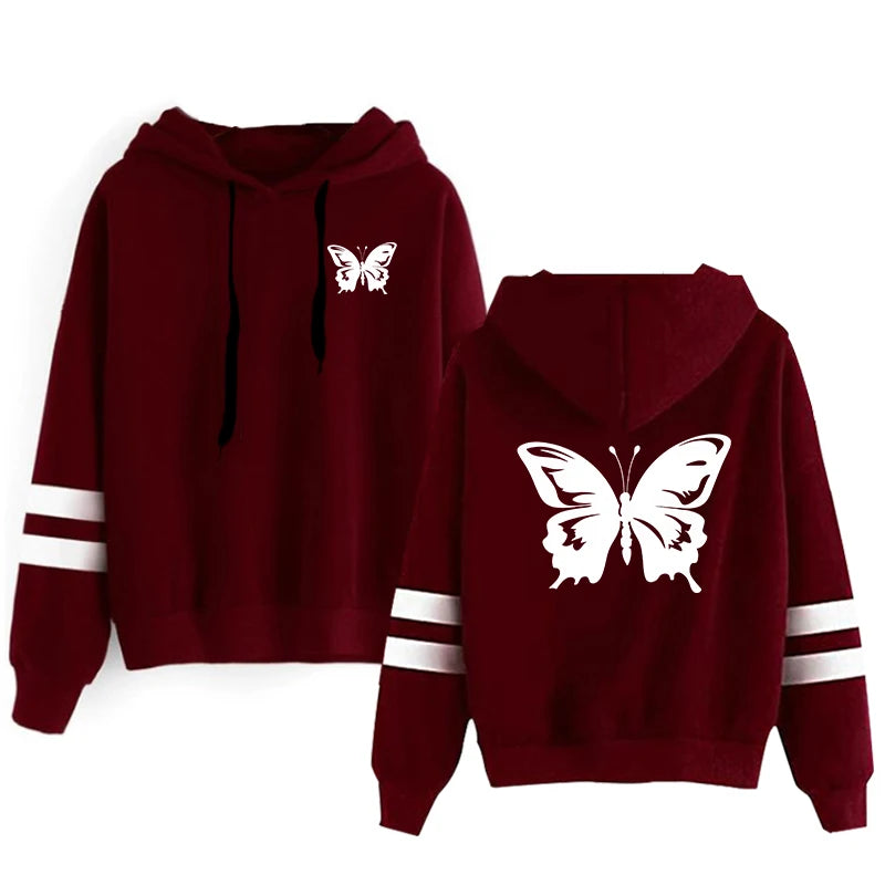 2026 Spring Sweatshirt Style Outdoors Stripe Women Versatile Pullovers Hoodies Hot Sales Fashion Casual Sports Daily Simplicity